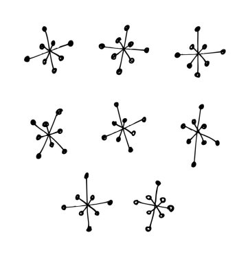 Elle çizilmiş seamless modeli. Soyut doodle arka plan. Vektör sanat illüstrasyon yıldız - vektör