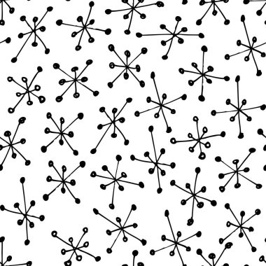 Elle çizilmiş seamless modeli. Soyut doodle arka plan. Vektör sanat illüstrasyon yıldız - vektör