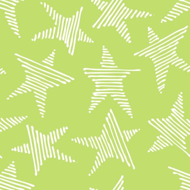 Elle çizilmiş seamless modeli. Soyut doodle arka plan. Vektör sanat illüstrasyon yıldız - vektör