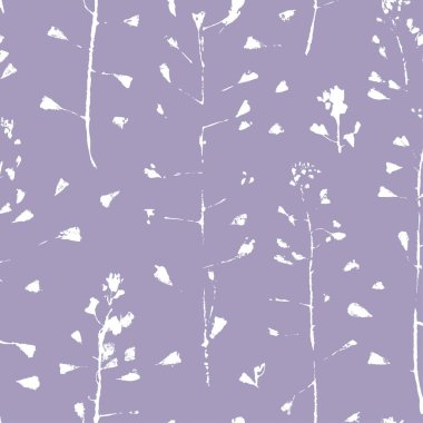 Capsella, siyah frenk üzümü ve çilek yaprakları Künye tasarım kullanmak için boya. Soyut nesneleri sorunsuz arka plan. Vektör sanat illüstrasyon grunge yaprak ve çiçek - vektör