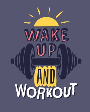 Metin şablonu tasarım spor motivasyon alıntı, poster, tişört veya kart için olumlu tipografi ile için. Vektör