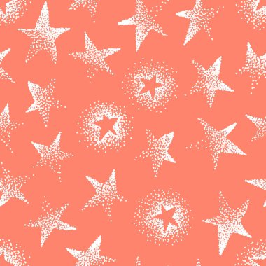 Elle çizilmiş seamless modeli. Soyut doodle arka plan. Vektör sanat illüstrasyon yıldız - vektör