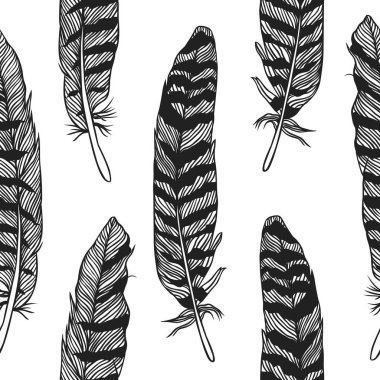 Elle çizilmiş boho illüstrasyon. Desen sorunsuz geçiş yumuşatma ile. Vektör yaratıcı sanat-çalışma. Bohem şık tarzı - vektör çizim mürekkebi