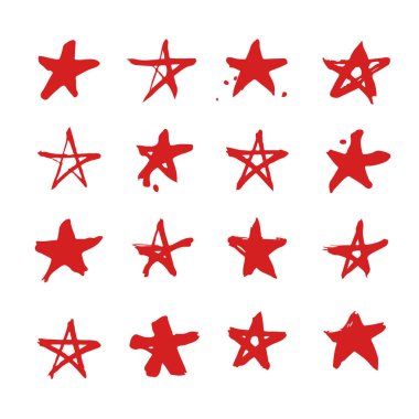 Elle çizilmiş seamless modeli. Soyut doodle arka plan. Vektör sanat illüstrasyon yıldız - vektör