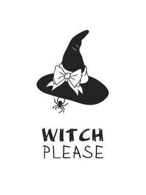 dizi düz Cadılar Bayramı simgeler, siyah ve beyaz, vektör çizim 