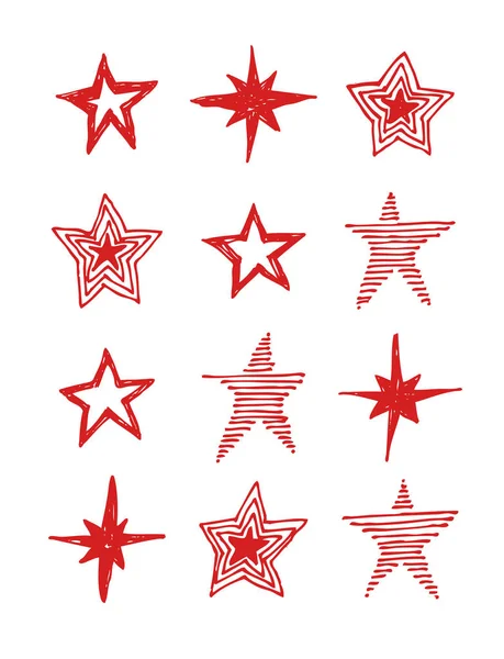 Elle çizilmiş seamless modeli. Soyut doodle arka plan. Vektör sanat illüstrasyon yıldız - vektör