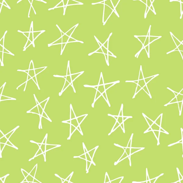 Elle çizilmiş seamless modeli. Soyut doodle arka plan. Vektör sanat illüstrasyon yıldız - vektör