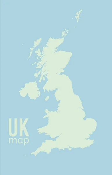 Vector Map United Kingdom Gran Bretaña Print Vector — Vector de stock