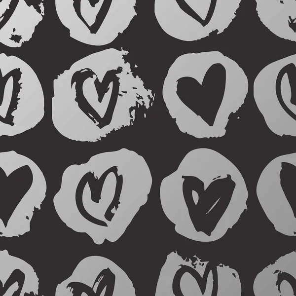 Motif Sans Couture Grunge Dessiné Main Fond Romantique Dessin Abstrait — Image vectorielle