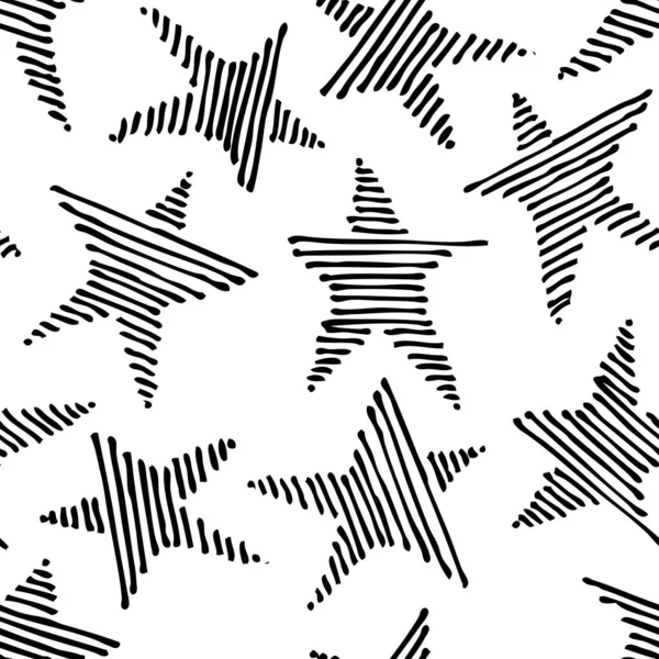Hand Getekende Naadloze Patroon Abstracte Doodle Achtergrond Vector Kunst Illustratie — Stockvector