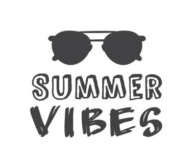 Düzenlenmiş güneş illüstrasyon Doodle stil öğesi ve yaz teklif ver. Sarı güneş sistemi nesneleri pozitif metin yaz Vibes ile