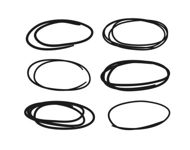 Elle çizilmiş nesneleri tasarım kullanmak için set. Siyah vektör doodle el