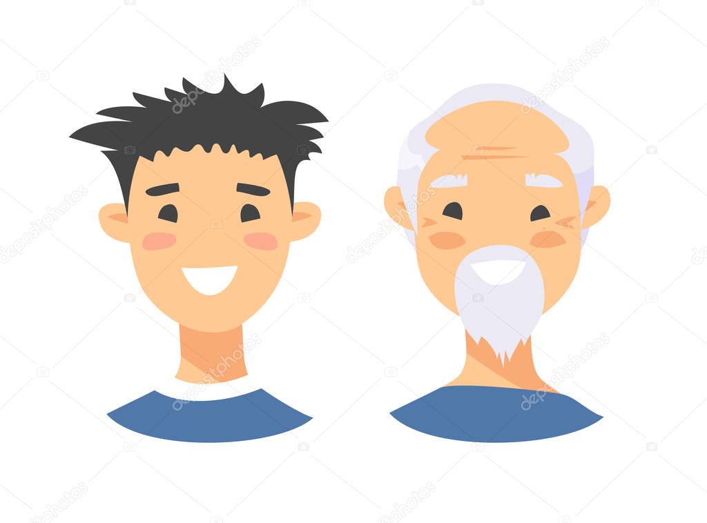 Cartoon image of asian male