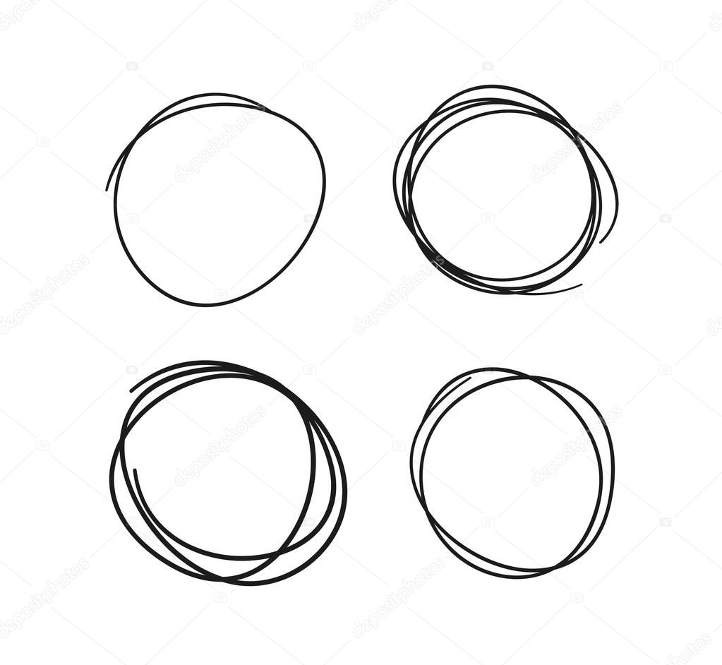 Hand drawn set of objects for design use. Black Vector doodle ci