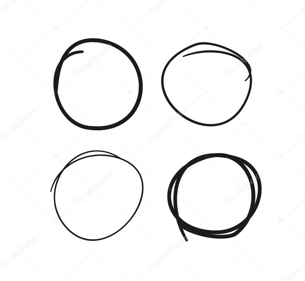 Hand drawn set of objects for design use. Black Vector doodle ci