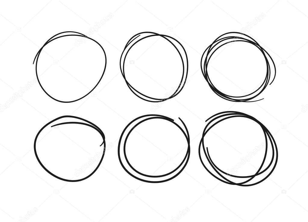 Hand drawn set of objects for design use. Black Vector doodle ci