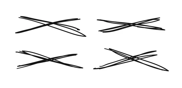 Elle çizilmiş nesneleri tasarım kullanmak için set. Siyah vektör doodle cr