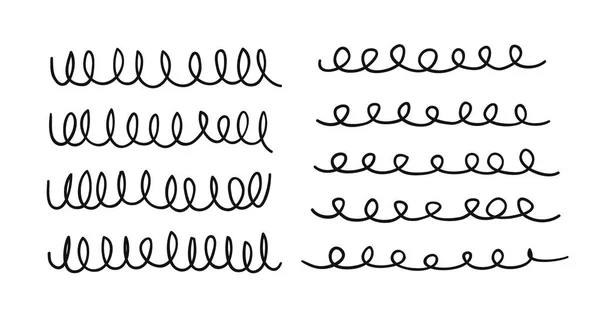 Ręcznie rysowane zestaw obiektów do użytku projektu. Vector czarne doodle li — Wektor stockowy