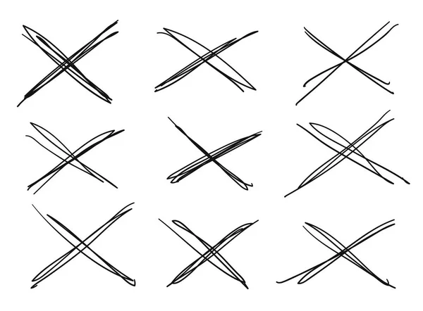 Elle çizilmiş nesneleri tasarım kullanmak için set. Siyah vektör doodle cr