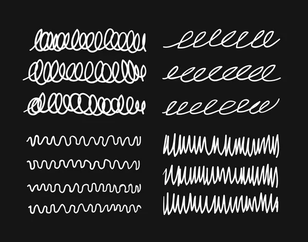 Handritad uppsättning objekt för design. Vit vektor doodle li — Stock vektor