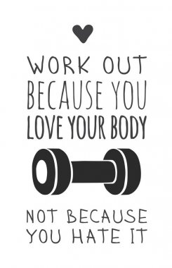 Elle çizilmiş illüstrasyon ve metin. İş-iş hakkında olumlu alıntı 