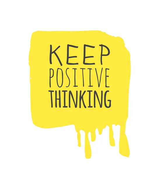 ภาพประกอบและข้อความที่วาดด้วยมือ KEEP POSITIVE THinking อ้างอิง f — ภาพเวกเตอร์สต็อก