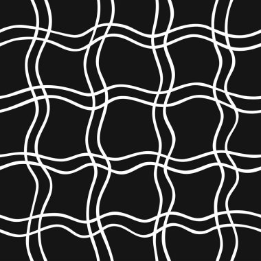 Siyah ve beyaz Vektör doodle l ile el çizilmiş dikişsiz desen