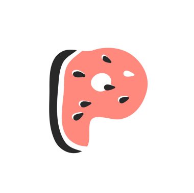 Karikatür vektör illüstrasyon sebze ve meyve Abc. El çizimi