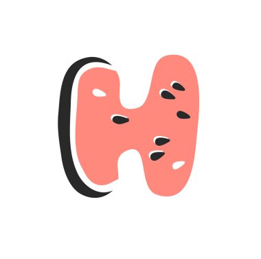 Karikatür vektör illüstrasyon sebze ve meyve Abc. El çizimi