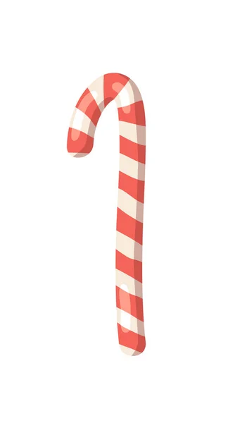 Ilustración Vectorial Dibujos Animados Christmas Candy Cane Fuente Dibujada Mano — Vector de stock