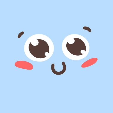 Çizgi film çizimi emojisi. Elle çizilmiş duygusal yüz. Gerçek Vektör illüstrasyon ifadesi. Yaratıcı mürekkep sanatı yüz ifadesi