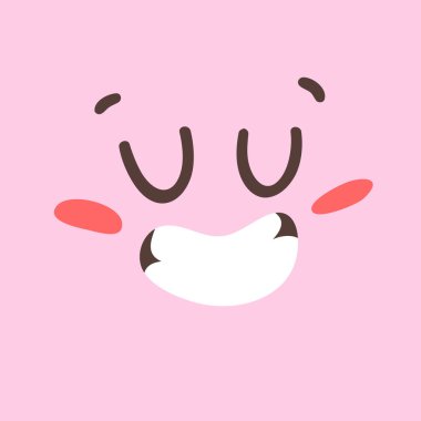 Çizgi film çizimi emojisi. Elle çizilmiş duygusal yüz. Gerçek Vektör illüstrasyon ifadesi. Yaratıcı mürekkep sanatı yüz ifadesi