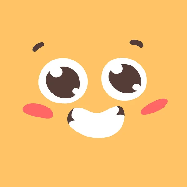 Cartoon Tekening Emoji Handgetekend Emotioneel Gezicht Actuele Vectorillustratie Emoticon Creatieve — Stockvector