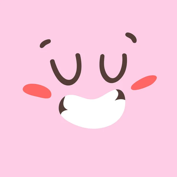 Dessin Animé Emoji Visage Émotionnel Dessiné Main Émoticône Illustration Vectorielle — Image vectorielle