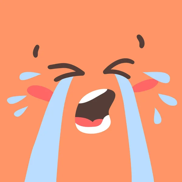 Cartoon Tekening Emoji Handgetekend Emotioneel Gezicht Actuele Vectorillustratie Emoticon Creatieve — Stockvector