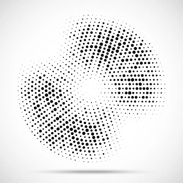 Μεσοτονικό πλαίσιο κύκλο διάστικτη φόντο. Στρογγυλή σύνορα εικονίδιο χρησιμοποιώντας ράστερ τυχαίος κύκλος κουκκίδες ράστερ υφή. Εγκύκλιος λεκές grunge. Εικονογράφηση διάνυσμα. — Διανυσματικό Αρχείο