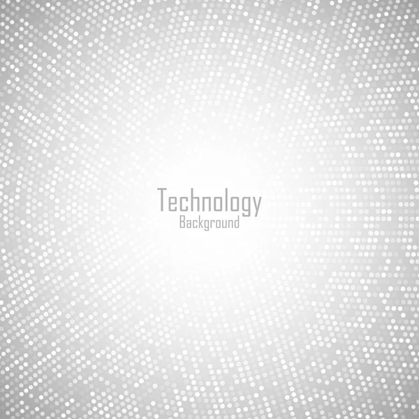 Résumé Circular Light Gray Background. Technologie gris cercle numérique pixels motif. Big Data. Illustration vectorielle . — Image vectorielle