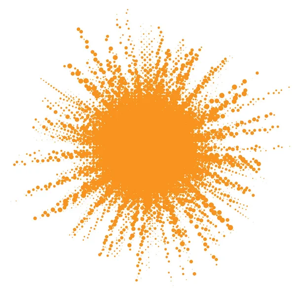 Ikona slunce. Polotónování oranžový kruh s textury kruhy logo designovým prvkem. Vektorové ilustrace — Stockový vektor