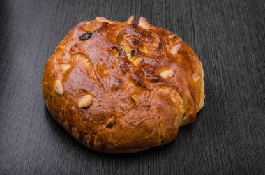 Çek kek chrismas kutlama, fındık ve ceviz, gıda Fotoğrafçılık, gıda hisse senedi, gıda reklam ile lezzetli pasta