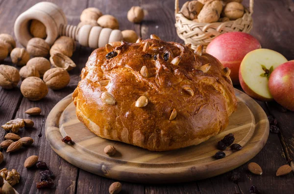 Czech Cake Chrismas Celebration Delish Cake Nuts Walnuts Food Photography — Stock Photo, Image