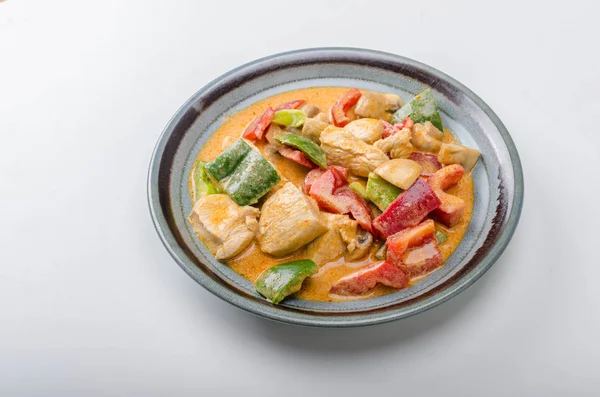 Curry Kyckling Grönsaker Färska Livsmedel Livsmedel Fotografi — Stockfoto