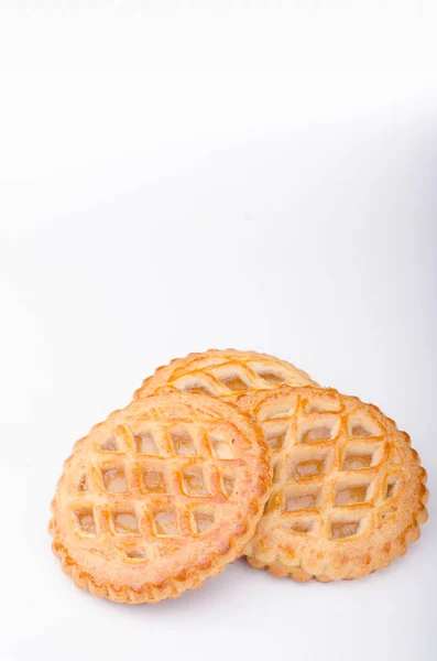 Biscuits Avec Remplissage Pommes Délicieux Fait Maison Photographie Culinaire Stock — Photo