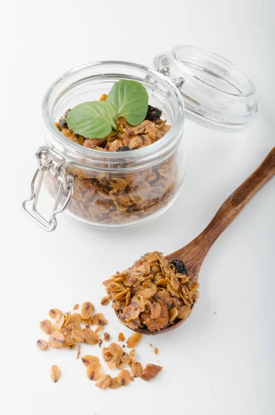 Muesli Gebakken Oven Met Noten Food Fotografie Eten Voorraad — Stockfoto