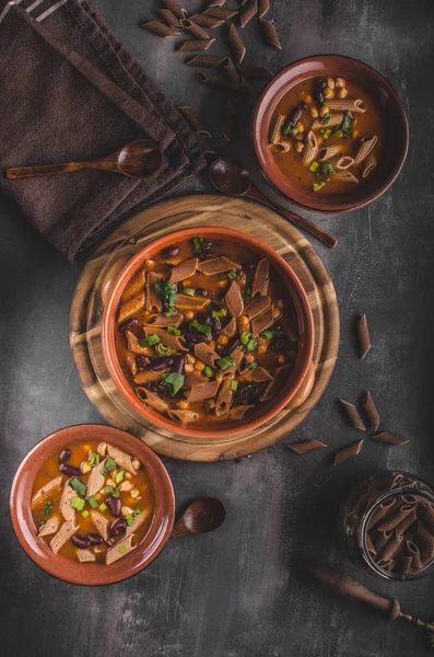 Pasta soup delish, food photography, delish simple food — Stock Image Pasta Soup Delish Food Photography Delish Simple Food Stock Image