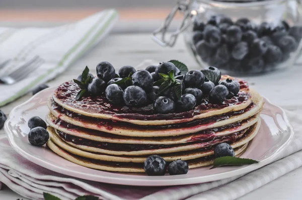 Deleite Desayuno Con Fruta Fresca Fiesta Del Jardín Aire Libre — Foto de Stock