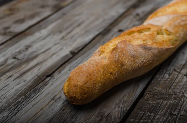 Baguete Fresca Delish Crocante Fotografia Alimentos Estoque Comida Vintage — Fotografia de Stock