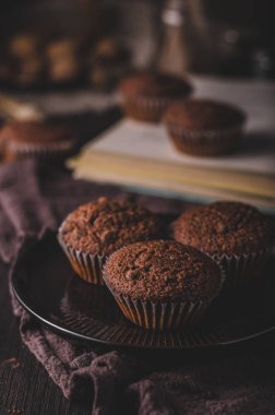 Çikolatalı kek Fotoğrafçılık, vintage gıda fotoğraf, lezzetli tatlı