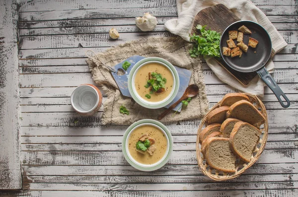 Köstliche Hausgemachte Suppe Food Fotografie Bio Lebensmittel — Stockfoto