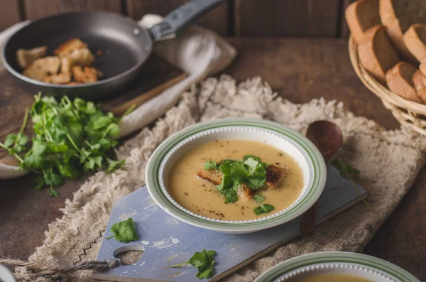 Deliciosa Sopa Casera Fotografía Alimentos Comida Bio Orgánica —  Fotos de Stock