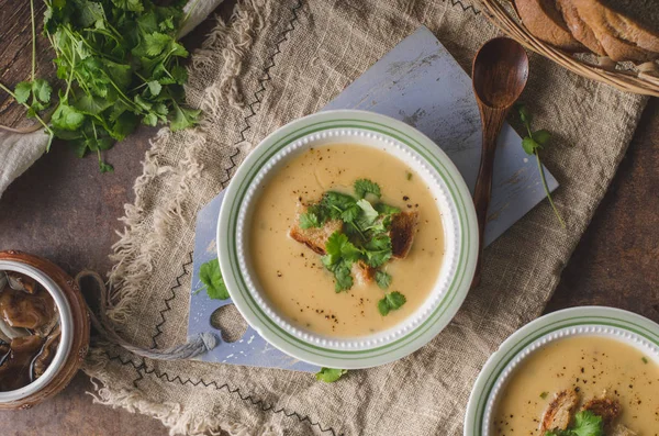 Delicious homemade soup, food photography, bio organic food — Stock Image Delicious Homemade Soup Food Photography Bio Organic Food Stock Photo